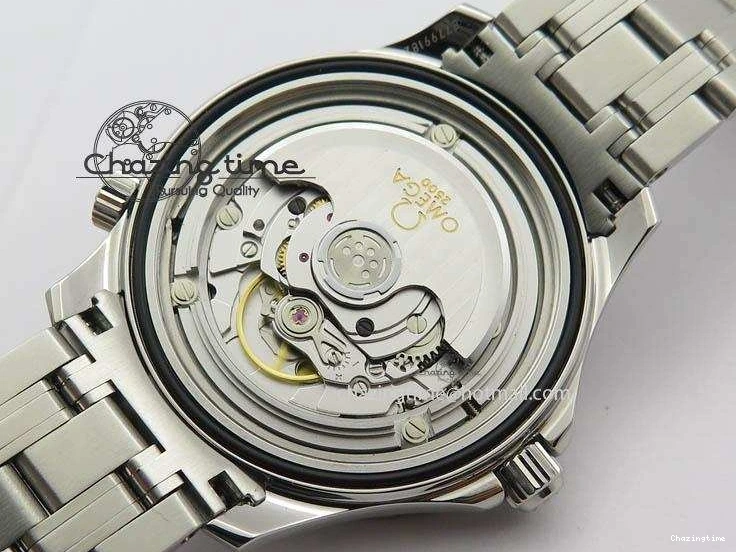 0226 WaterResistant Seamaster 300M SS MK 1:1 Best Edition Blue Dial Blue Ceramic Bezel On SS Bracelet A 8175